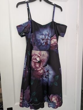 Le Chateau Off Shoulder Floral Dress
